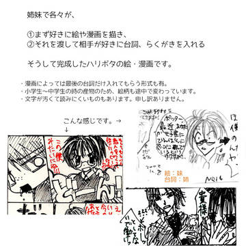 絵と台詞をそれぞれ担当した結果（ややカオス）