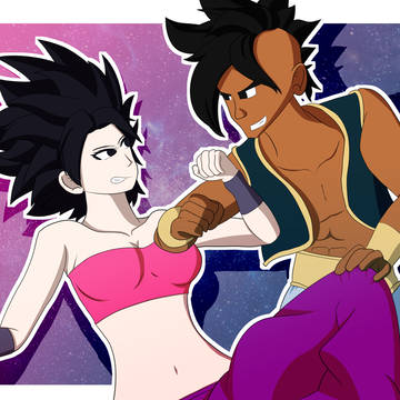 Caulifla vs Majin Uub