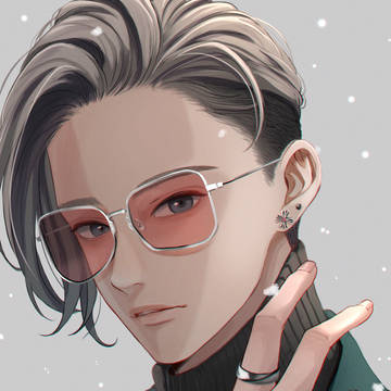 サングラスとツーブロック