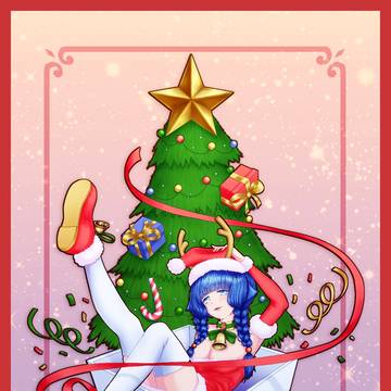 トナカイっ娘のクリスマス絵