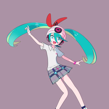 ポケミクちゃんファンモデル　エスパー/草タイプ