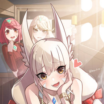 らぶらぶニアちゃんと嫉妬するホムヒカ