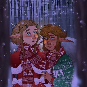 Christmas Zelda and Link