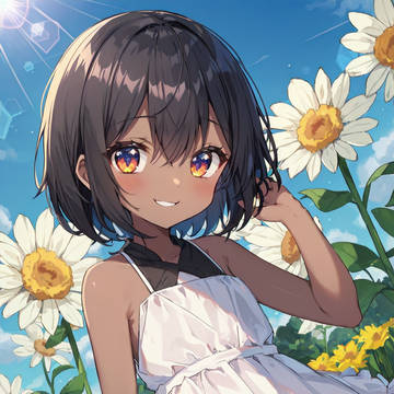 夏と花と褐色ロリ