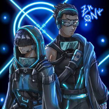 サイバーパンク風斬二子