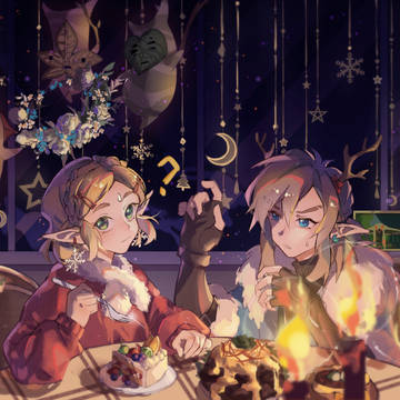 夜のクリスマス晩餐