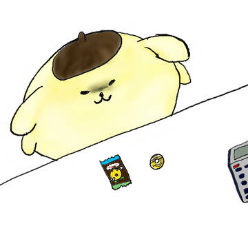 5円チョコを買いに来たポムポムプリン