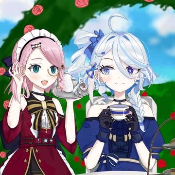 メイドシャルとフリーナお嬢様