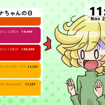 11/27(いいフナちゃんの日)にスパチャあげてみた