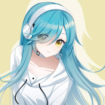 青い髪の女の子