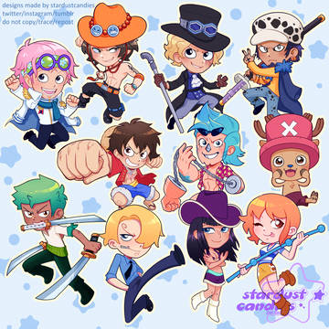 ONE PIECE Chibi Keychain Designs