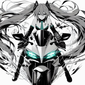 バイク乗りのミクさん