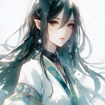 Elegant elf illustration
