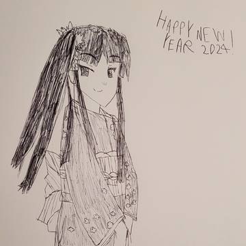 Mio kimono sketch (K-ON!)