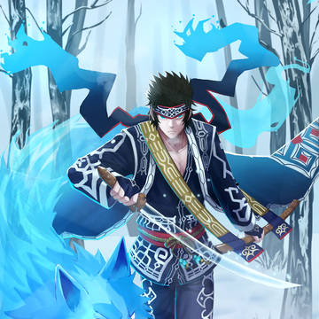 アイヌっぽいデザインの戦士