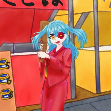 参道にて