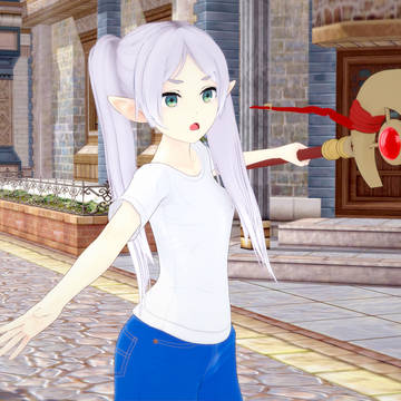 Casual Frieren posing