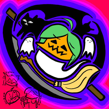 ハロウィンに描いたよくわからないもの