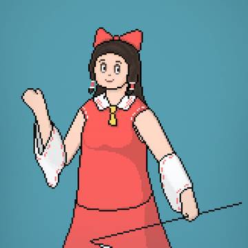 Cute Reimu (Pixel/Game Art)