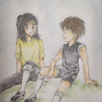 笑顔の、二人。