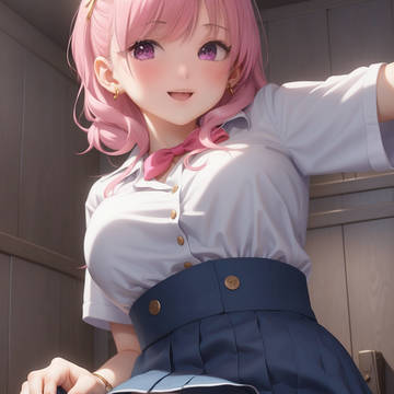 Anime girl short skirt
