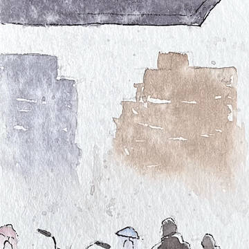 雪宿り