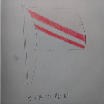 尼崎汽船部の社旗