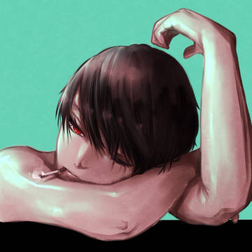 黒髪赤目男子02