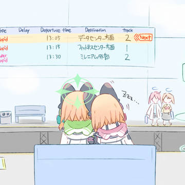 昼下がりの列車待ち