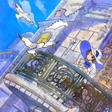 青のバルコニーにて