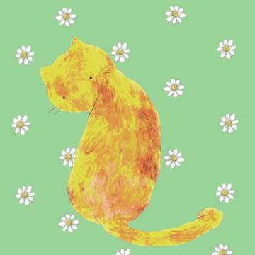 お花とねこ