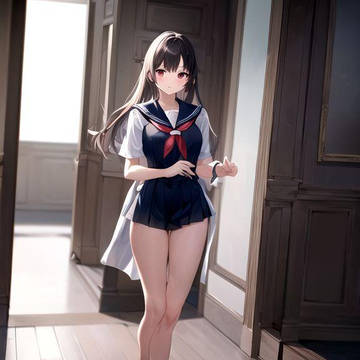 かわいいセーラー少女