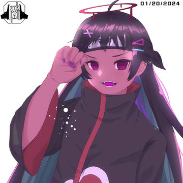Meguna wearing the Akatsuki