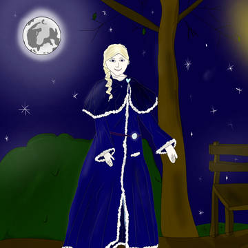 Drawing in night sky