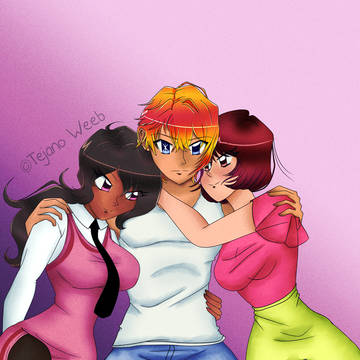 My oc with Aqua and kana