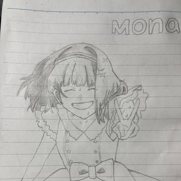 成海萌奈描いてた