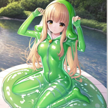 Girl Stuck in Slime Bodysuit #6