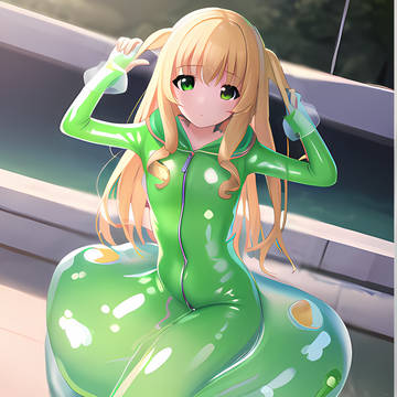 Girl Stuck in Slime Bodysuit #7