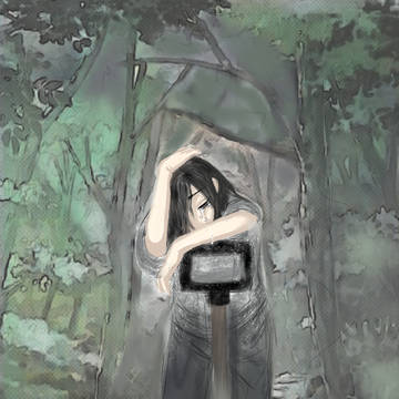 穴を掘っている。