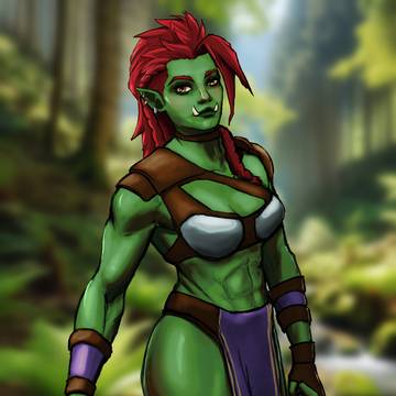 Asha, the Half-Orc