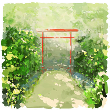 池の中の鳥居