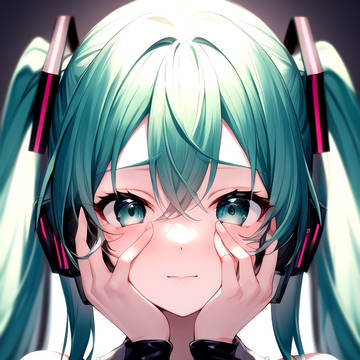 照れてるミクちゃん
