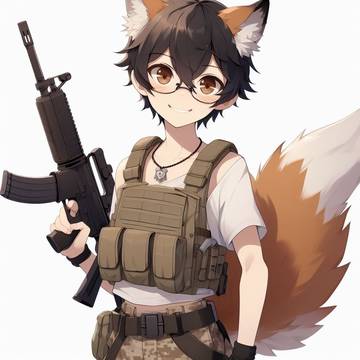 Military Fox femboy!