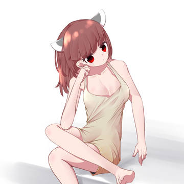 ガラの悪い座り方のきりたんのイラスト