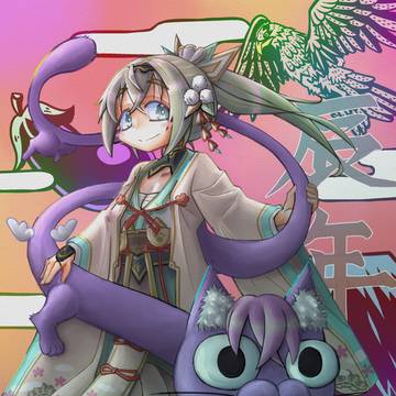 2024お正月風真いろは＆おかにゃん