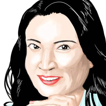 島崎和歌子さんを模写