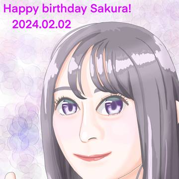 瀬田さくらさん生誕イラスト2024