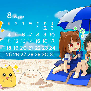 2024年misskey.ioカレンダー　8月