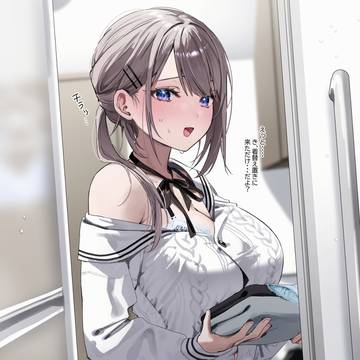 本当は一緒に入りたくて様子を見にきた子