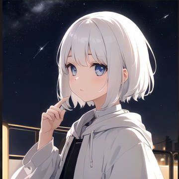 白髪美女